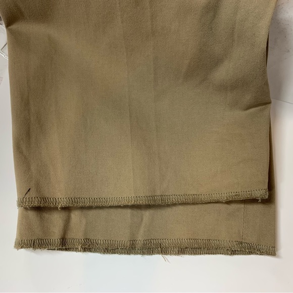 NORDSTROM Trim Straight Leg Stretch Flat Front Chino Trousers in Tan Desert - Picture 13 of 13